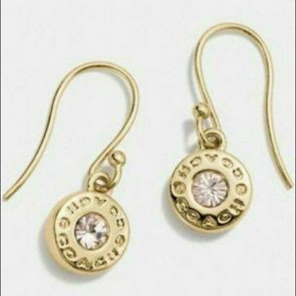 Coach Jewelry - Coach Open Circle Stone Wired Earrings